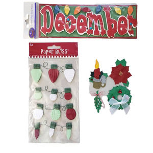 Paper‎ Bliss Christmas/Holiday Bundle of 3-Dimensional Stickers Scrapbooking